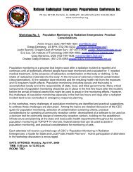 National Radiological Emergency Preparedness ... - National REP