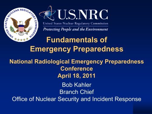 Session 3_NRC Fundamentals of Emergency ... - National REP