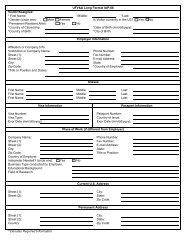 Foreign Visitors Form - National REP