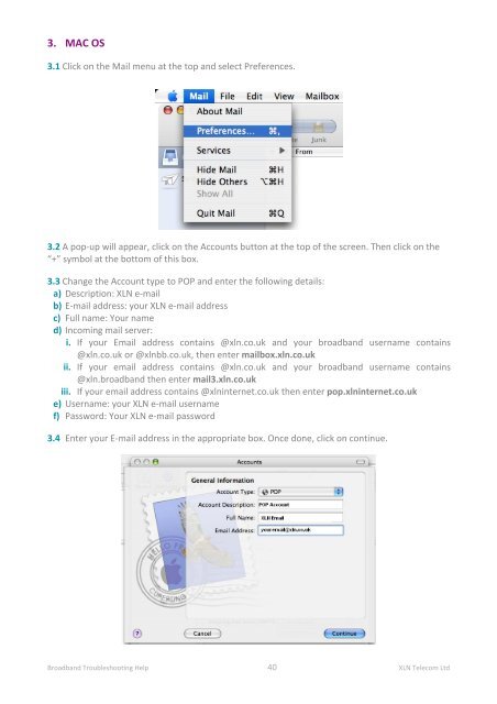 Broadband Troubleshooting Guide -  XLN Telecom