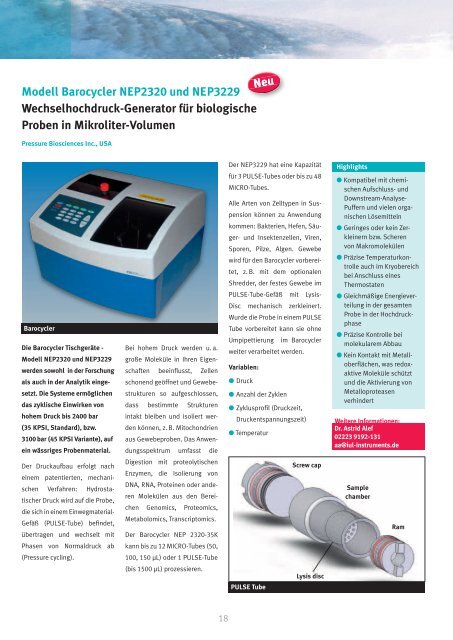 Fermentations-Technologie Probennahme ... - IUL  Instruments GmbH