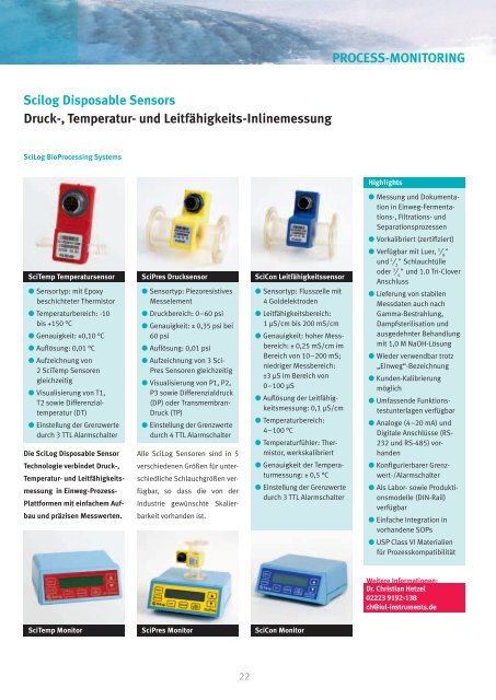 Fermentations-Technologie Probennahme ... - IUL  Instruments GmbH