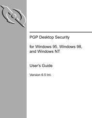 PGP Desktop Security for Windows 95, Windows ... - Dematerialised ID
