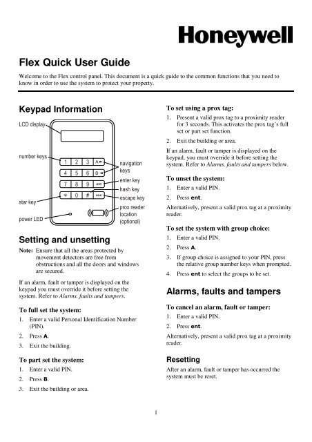 Flex Quick User Guide