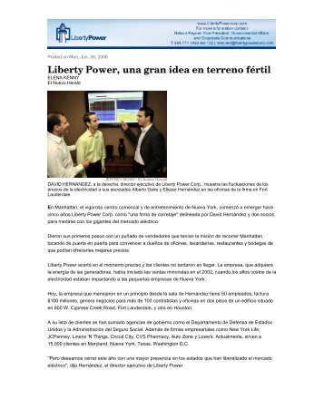 Liberty Power, una gran idea en terreno fÃ©rtil