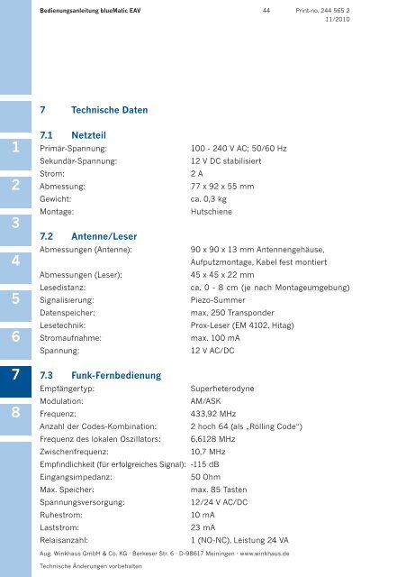 blueMatic EAV Motorische-Automatik- Verriegelung ...