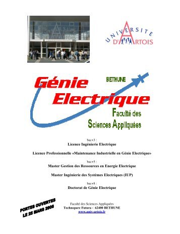 Licence IngÃ©nierie Electrique Licence Professionnelle ...