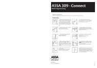 ASSA 309 Connect TillhÃ¥llarlÃ¥s, monteringsanvisning - ASSA OEM