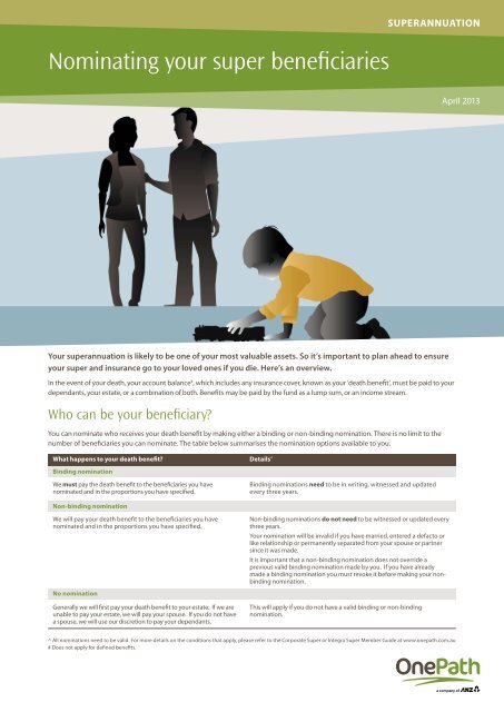 One Path Super >> Nominating Your Super Beneficiaries Onepath One Path Super >> Nominating Your Super Beneficiaries Onepath