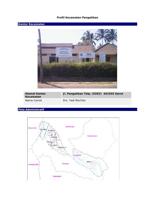 Profil Kecamatan Pangatikan Kantor Kecamatan Alamat Kantor ...