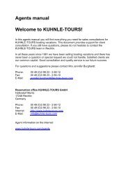 Agents manual Welcome to KUHNLE-TOURS! - Hafendorf Müritz