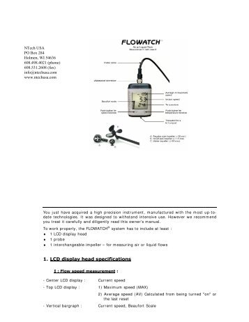 Flowatch Manual - NTech USA
