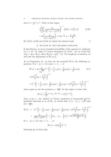 CONCENTRATING SOLUTIONS FOR A PLANAR ... - CAPDE