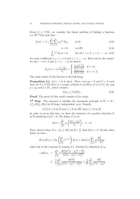 CONCENTRATING SOLUTIONS FOR A PLANAR ... - CAPDE