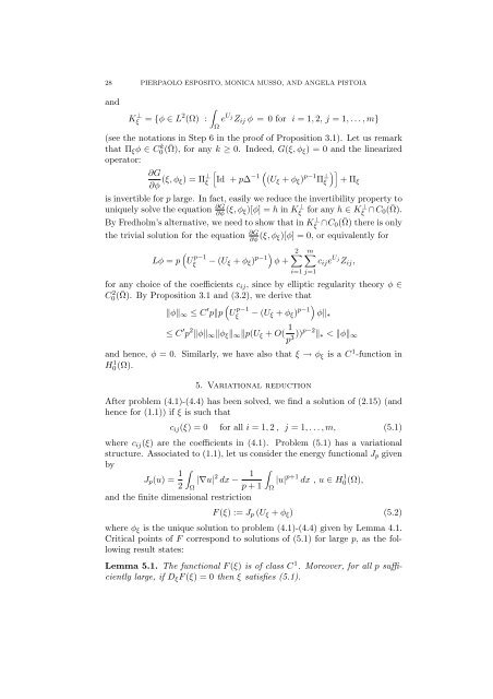 CONCENTRATING SOLUTIONS FOR A PLANAR ... - CAPDE