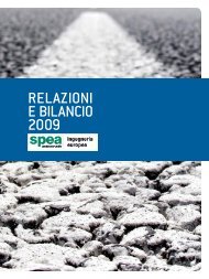 RELAZIONI E BILANCIO 2009 - Spea Ingegneria Europea SpA