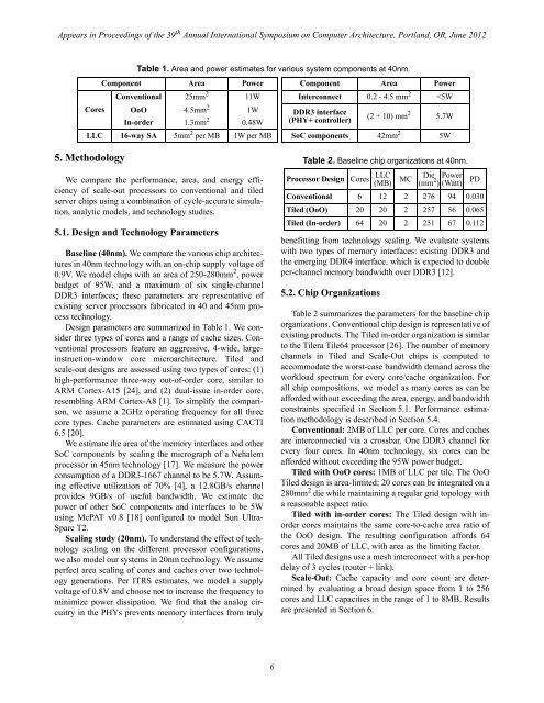 Scale-Out Processors - PARSA - EPFL