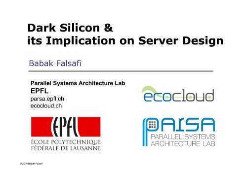 dark silicon.pptx - PARSA - EPFL
