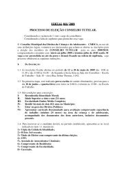 EDITAL 001/ 2009 PROCESSO DE ELEIÃÃO CONSELHO TUTELAR.