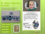 Dr. Olena Yatsunska Presents