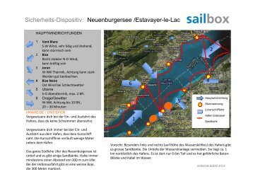 Sicherheits-Dispositiv: Neuenburgersee /Estavayer-le-Lac - Sailbox
