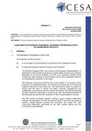 redraft 2 guidelines for resident engineers / engineer's ... - Cesa