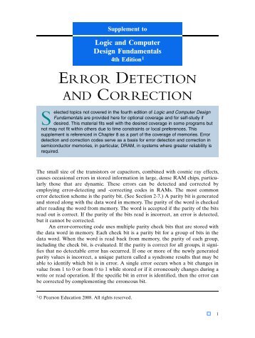 Error Detection and Correction Codes