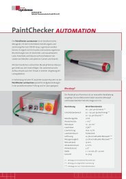 PaintChecker automation - OptiSense GmbH & Co. KG