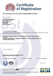 Occupational Health & Safety Management System ... - FP McCann Ltd