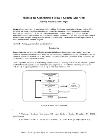 Shelf Space Optimization using a Genetic Algorithm - Maesc.org