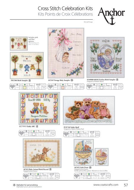 Cross Stitch Celebration Kits - Coats Cucirini