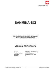 Edifact DELFOR - Sanmina