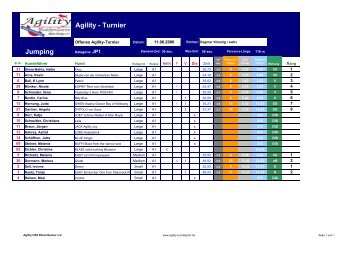 Agility - Turnier Jumping - Aktivity.de