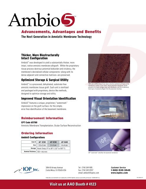 Ambio5â¢ Processed Amniotic Membrane Allografts - Eyetube.net