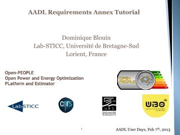 AADL Requirements Annex Tutorial Dominique Blouin Lab-STICC ...