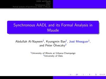 Synchronous AADL and its Formal Analysis in Maude