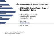 SAE AADL Error Model Annex - Carnegie Mellon University