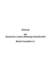 Satzung - Bezirk Coesfeld eV - DLRG