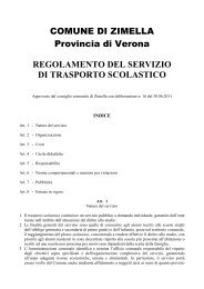 Nuovo regolamento per il trasporto scolastico - Comune di Zimella