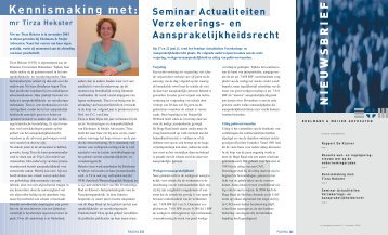 De nieuwsbrief van november 2004 - Ekelmans en Meijer Advocaten