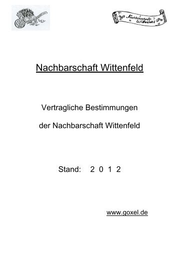 Statuten der Nachbarschaft Wittenfeld (PDF) - goxel