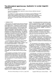 Two-dimensional spectroscopy. Application to nuclear magnetic ...