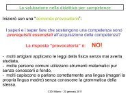 La valutazione nella didattica per competenze - Cidi di Milano