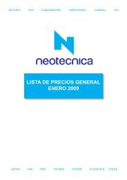 LISTA DE PRECIOS GENERAL ENERO 2009 - Neotécnica
