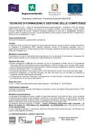 tecniche di formazione e gestione delle competenze - Cidi di Milano