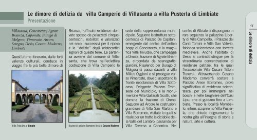 Itinerari turistici in bicicletta - VisitBrianza