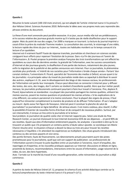 Internet tuera-t-il la presse? - Cidi di Milano