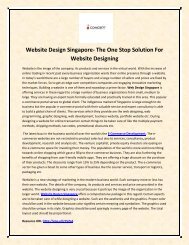 Website Design Singapore- The One Stop Solution For Website Designing