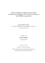 Study of physics background and track reconstruction ... - opera - Infn