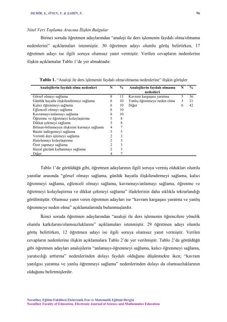 NEF-EFMED - Necatibey Eğitim Fakültesi - Balıkesir Üniversitesi